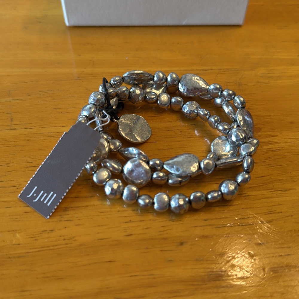 J.Jill set of 3 silver, stretch bracelets. New with tag. - Picture 4 of 7